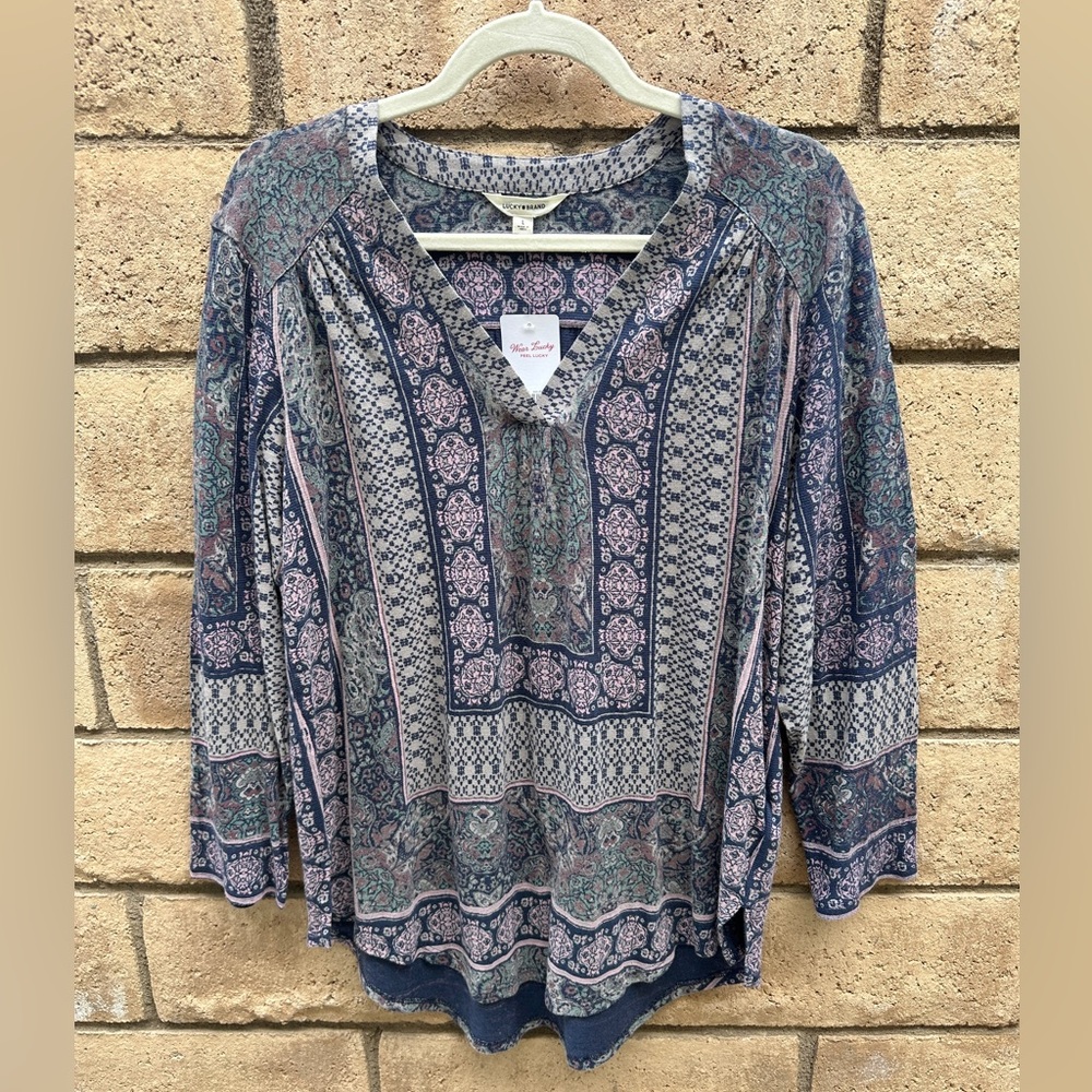 NWT Lucky Brand Peasant Top Size Large